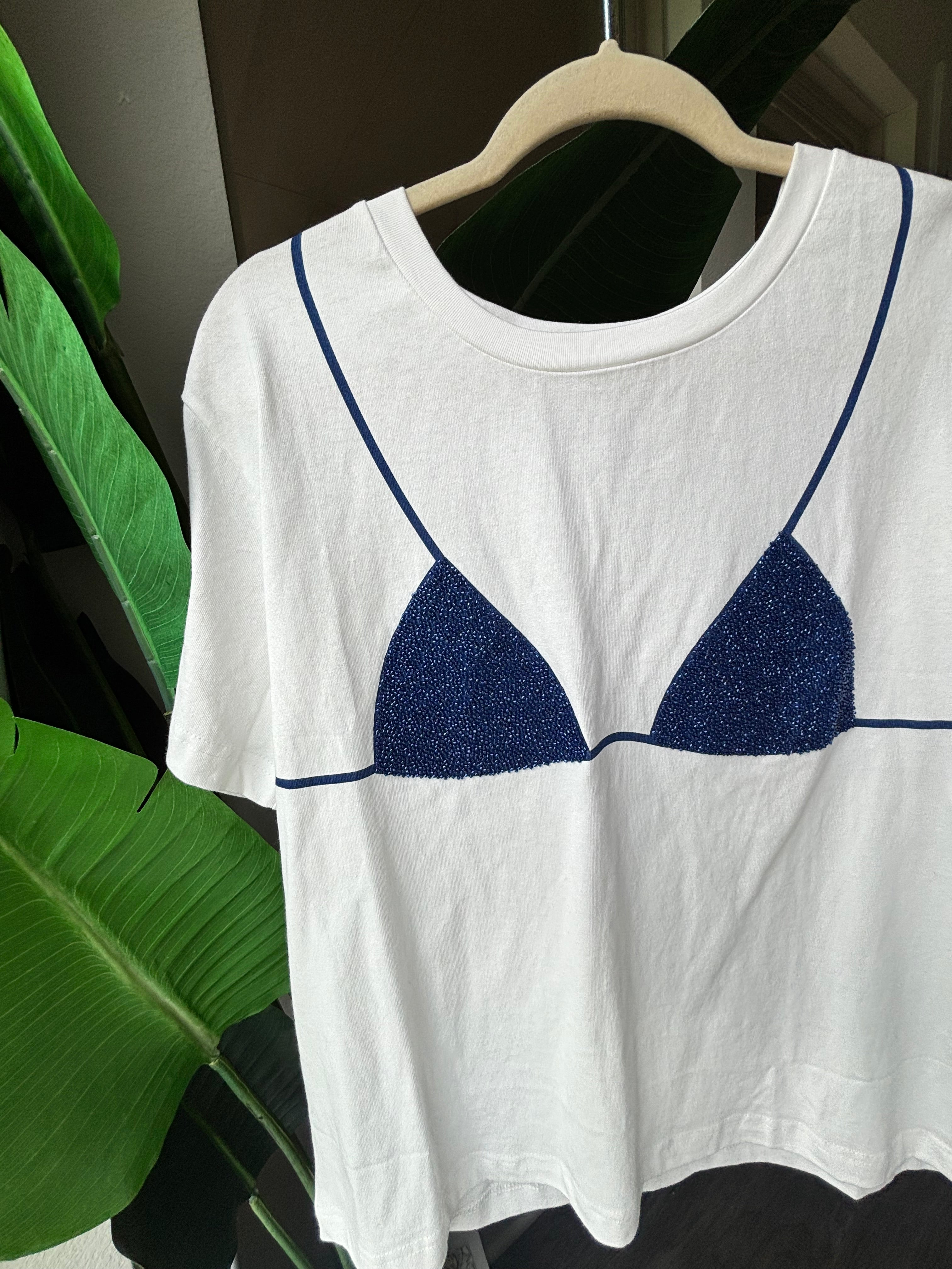 Coastal blue bikini top